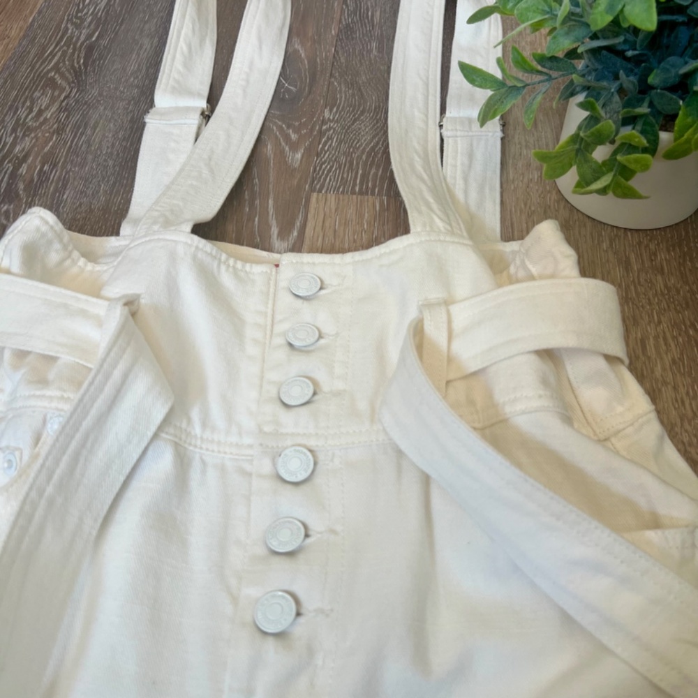 Signature 8 White Denim Overalls - Picture 4 of 15